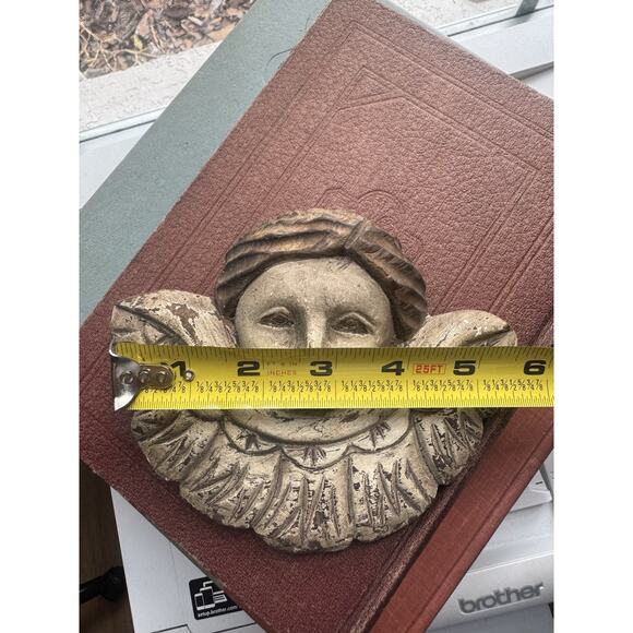 Antique Carved Wood Cherub Angels Pair • Architectural Salvage • European 1800s - Picture 13 of 16